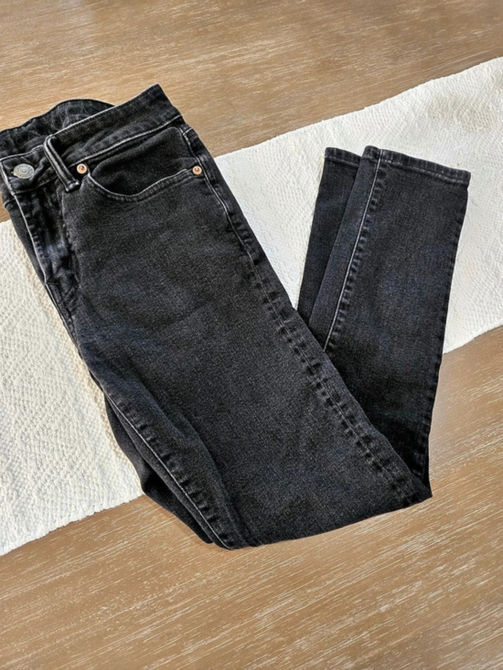 American Eagle AirFlex+ + Skinny Jeans Black Waist 29 x 30